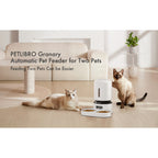 Petlibro Dual Granary Automatic Cat & Dog Food Tray Feeder – White 5L