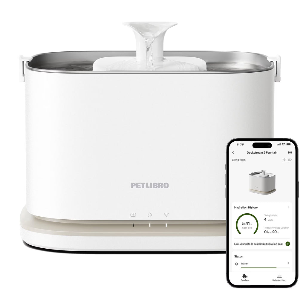 Petlibro Dockstream 2 Smart Fountain – 3L Smart Pet Water Fountain for Cats & Dogs