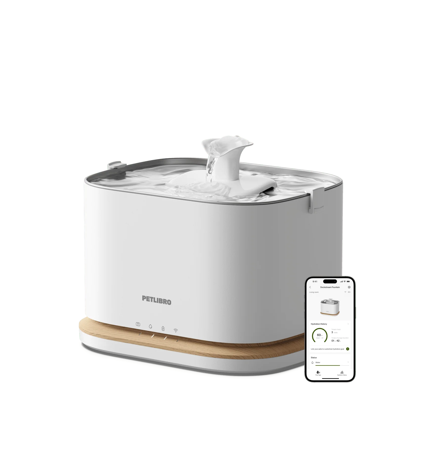 Petlibro Dockstream 2 Smart Fountain – 3L Smart Pet Water Fountain for Cats & Dogs